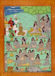 A Shah Alem szuverén és guru udvara. Indiai és perzsa miniatúrák: Niccolo Manucci (1638-1717) „India története Tamertantétól Orangreybig”. BN, Párizs.