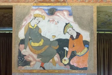 Frissen a Chehel Sotoun Palace-ban, Esfahanban, Iránban