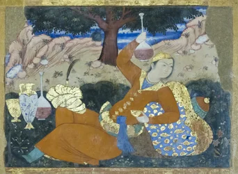 Frissen a Chehel Sotoun Palace-ban, Esfahanban, Iránban