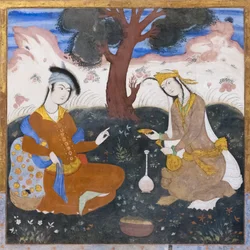 Frissen a Chehel Sotoun Palace-ban, Esfahanban, Iránban