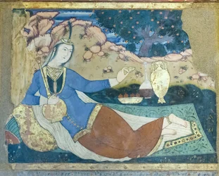 Frissen a Chehel Sotoun Palace-ban, Esfahanban, Iránban