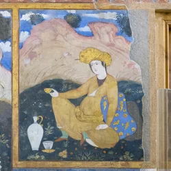 Frissen a Chehel Sotoun Palace-ban, Esfahanban, Iránban