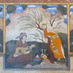 Frissen a Chehel Sotoun Palace-ban, Esfahanban, Iránban