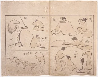 Hokusai figura (színes fametszet)