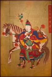 A pokol hírnöke. Selyemfestmény, késői Joseon-kor (1392-1910). Koreai művészet. Koreai Nemzeti Múzeum, Szöul (Dél-Korea).