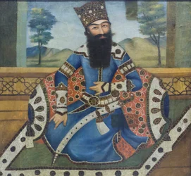 Fath Ali shah portréja, ismeretlen művész (olaj, vászon)