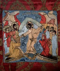 The Descent Into Hell – Egy orosz mester lepel részlete, gyapjú, selyem, valamint arany- és ezüstszál