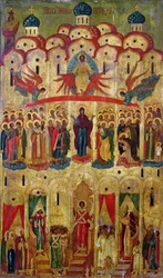 Pokrov ikon (tempera panelen)