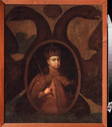 Szofi Alekszejevna Romanova régens (1657-1704) portréja. Egy orosz mester festménye, olaj, vászon, 1680 körül. Régi hagyományos orosz művészet