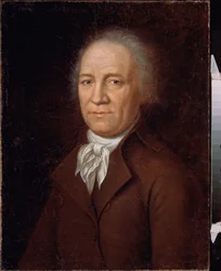 Andrej Bolotov gazda (1738-1833) portréja. Orosz mester festménye, olaj, vászon, 18. század vége. Állami Történeti Múzeum, Moszkva.