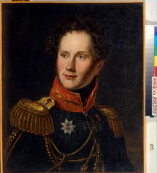 Alekszej Fjodorovics Orlov gróf (1787-1862) portréja. (Aleksej Fjodorovics Orlov), gróf akkori herceg, katona és orosz diplomata. Névtelen festmény, olaj, vászon, 1810 körül. Orosz művészet