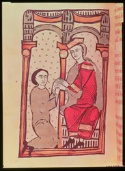 Lord és vazallus, a "Főbb viszályok könyvéből" (vellum)