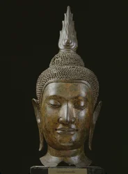 Buddha feje a meditációban (bronz)