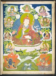 Hozzáadás. Vagy. 3048    Egy 12 rajz egyike, amelyek tibeti isteneket ábrázolnak egy tibeti művésztől, valószínűleg Lhászában, 1800 körül    (guache papíron)