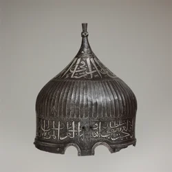 Turbán sisak, 1478–1490 körül (acél, vas, ezüst)