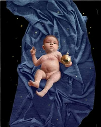 Immanuel, 2024 (scratchboard, digitálisan színezve)