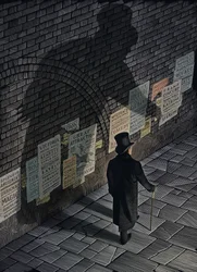 Jekyll  Hyde, 2011 (scratchboard, digitálisan színezve)