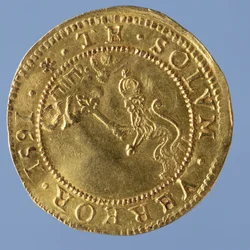 4 kilós skót (kalapdarab) I. James, Edinburgh-i pénzverde, 1591 (fordított) (arany) (előlapját lásd: 58855)