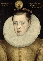 VI. Jakab skót, később I. Jakab angol portréja (1566-1625) 1586