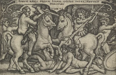 Herkules elrabolja Iole-t, A Herkules munkáiból, 1544.