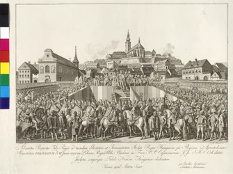 II. Ferenc császár magyar királlyá koronázása Budapesten 1792. június 6-án