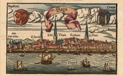 Riga a Cosmographiából, 1568 körül