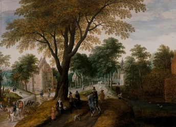 Avenue egy elegáns lovassal