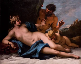 Szatír által meglepett Vénusz, 1720/25 körül (Olaj, vászon)