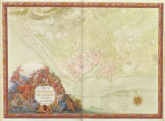 Ms. 987, fol.24 Le Havre terve, a XIV. Lajos atlaszból, 1683-88