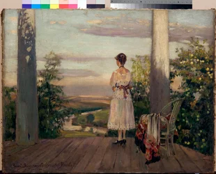 Anton Csehov (Anton Csehov) soontfa háza Melikhovóban - Vinogradov, Szergej Arszenjevics (1869-1938) - 1910-es évek - Olaj, vászon -
