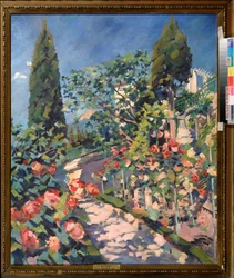 Virágzó május – Szergej Arszenjevics Vinogradov (1869-1938) festménye, olaj, vászon