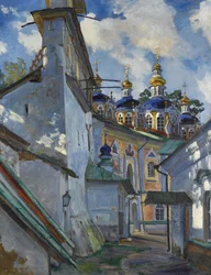Kilátás a Pskovo-Pechersky kolostorra, 1928