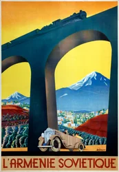 Szovjet Örményország Az Intourist cég plakátja, 1935