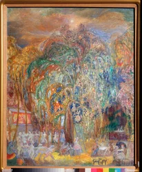 Éjszakai ünnepség – Szergej Jurijevics Sudejkin (Serge Soudeikine) festménye (1882-1946), tempera, vászon
