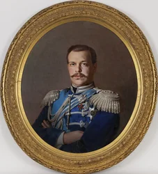 Alexandre III - III. Sándor császár (1845-1894) portréja - Szergej Konsztantyinovics Zaryanko (1818-1870) képmása, kb 1865 - Olaj, vászon, 78x71 - Magángyűjtemény
