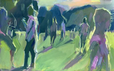Park, este, 2024 (gouache, papír)