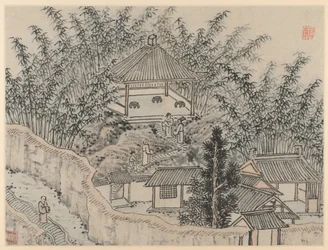 Tiger Hill tizenkét képe, Suzhou: Bamboo Pavilion, Tiger Hill, 1490 után.