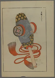 Japán játékok, az Unai no tomo (A Childs Friends) filmből, Shimizu Seifu, 1891-1923. Csörgő