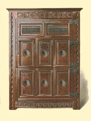 Walesi tölgyfa szekrény, 1904