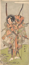 Kabuki a c and r Ichikawa szőlőfestés jó Ichikawa Dan Juro Medical V, 2nd gate th, 1774.