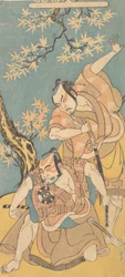 Jelenet az Otokoyama Yunzei Kurabe drámából, 12. hónap, 1768.