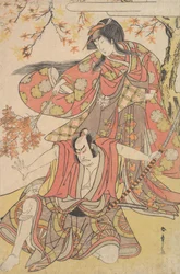 Segawa Kikunojo III, mint egy juharfa alatt álló nő ősszel, kb. 1778., kb. 1778.
