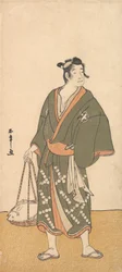 A színész Otani Hiroemon III, mint hal házaló, 1726-1792.