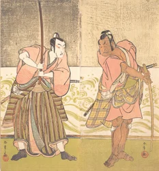 A színész Sakata Hangoro II és a színész Matsumoto Koshiro IV, 18. század vége.