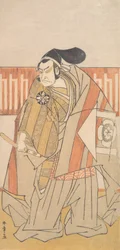 Az első Nakamura Nakazo Kudo Suketsune szerepében, valószínűleg 1775-ben.