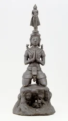 Siva Buddhát tiszteli, Lan Na kultúra (bronz)