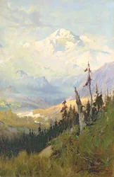 Egy őszi nap, Mt. McKinley (olaj, vászon)