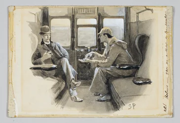 Illusztráció Arthur Conan Doyle Sherlock Holmes-történetéhez, „Silver Blaze kalandja”, 1892