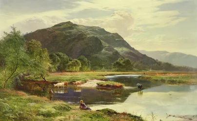 Highland Loch jelenet