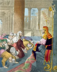 József fogadja testvérei hódolatát, Edward Gover által nyomtatott bibliából, 1870-es évek